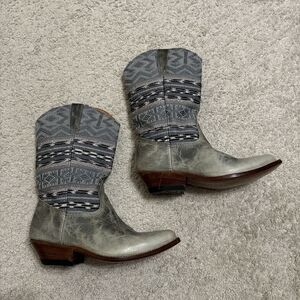 Handmade Women’s Guatemalan Leather Artisan Festival Boots Size 38 (US 7.5)